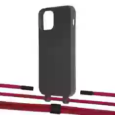 Чехол Upex Alter Eyelets for iPhone 12 | 12 Pro Onyx with Twine Red and Fausset Matte Black (UP107510)