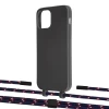 Чехол Upex Alter Eyelets for iPhone 12 | 12 Pro Onyx with Twine Blue Marine and Fausset Matte Black (UP107521)