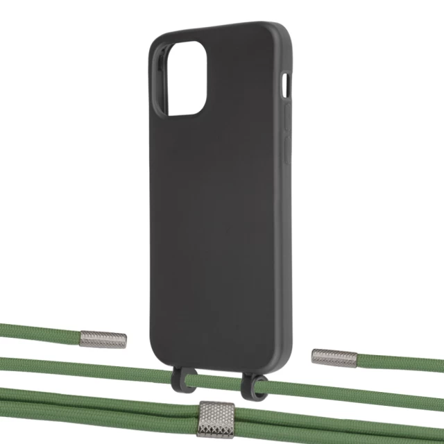 Чехол Upex Alter Eyelets for iPhone 12 | 12 Pro Onyx with Twine Mint and Fausset Silver (UP107532)