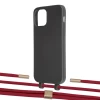 Чохол Upex Alter Eyelets for iPhone 12 | 12 Pro Onyx with Twine Red and Fausset Gold (UP107544)