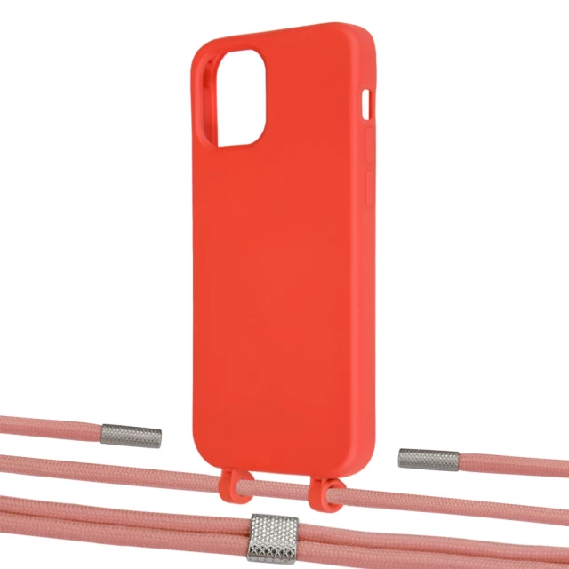 Чохол Upex Alter Eyelets for iPhone 12 | 12 Pro Red with Twine Cantaloupe and Fausset Silver (UP107579)
