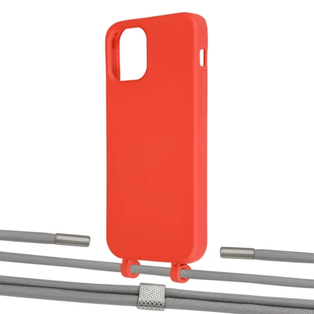 Чохол Upex Alter Eyelets for iPhone 12 | 12 Pro Red with Twine Gray and Fausset Silver (UP107582)