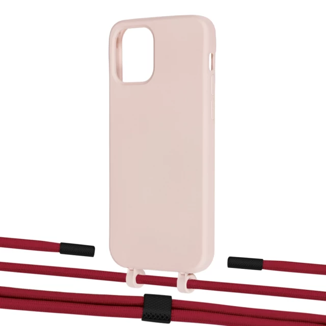 Чохол Upex Alter Eyelets for iPhone 12 | 12 Pro Crepe with Twine Red and Fausset Matte Black (UP107612)