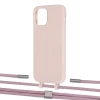 Чехол Upex Alter Eyelets for iPhone 12 | 12 Pro Crepe with Twine Rose Gold and Fausset Silver (UP107627)