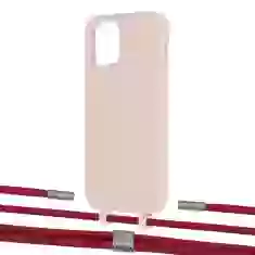 Чехол Upex Alter Eyelets for iPhone 12 | 12 Pro Crepe with Twine Red and Fausset Silver (UP107629)