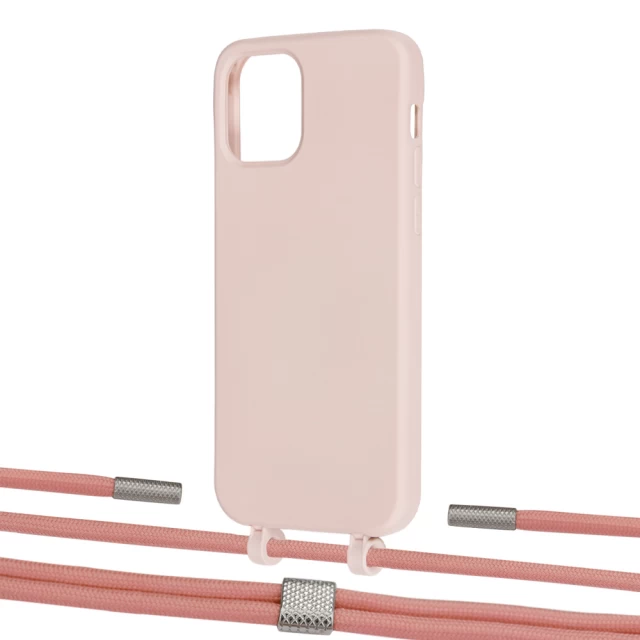 Чохол Upex Alter Eyelets for iPhone 12 | 12 Pro Crepe with Twine Cantaloupe and Fausset Silver (UP107630)