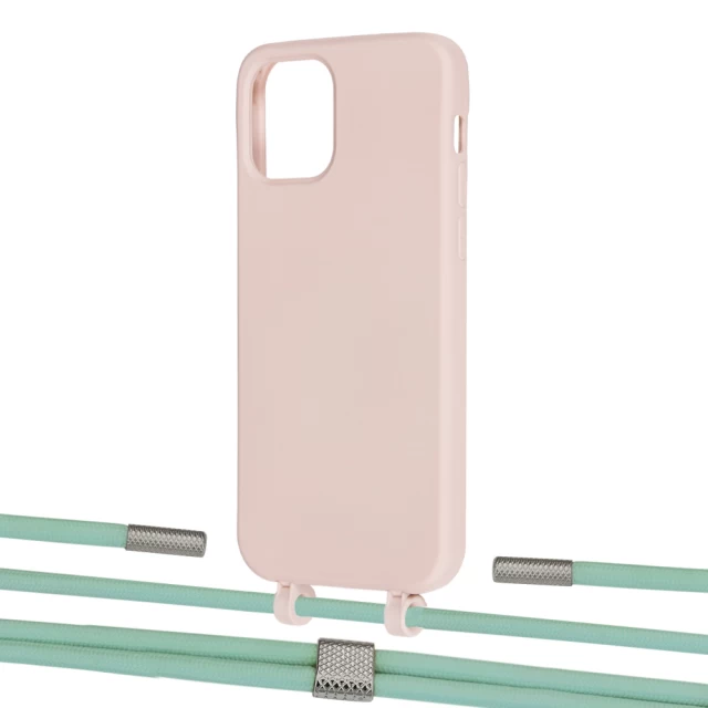 Чохол Upex Alter Eyelets for iPhone 12 | 12 Pro Crepe with Twine Pistachio and Fausset Silver (UP107632)