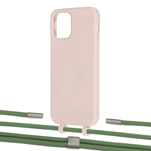 Чохол Upex Alter Eyelets for iPhone 12 | 12 Pro Crepe with Twine Mint and Fausset Silver (UP107634)