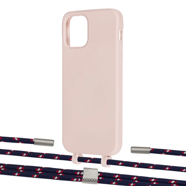 Чехол Upex Alter Eyelets for iPhone 12 | 12 Pro Crepe with Twine Blue Marine and Fausset Silver (UP107640)