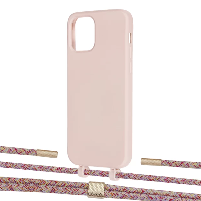 Чехол Upex Alter Eyelets for iPhone 12 | 12 Pro Crepe with Twine Mulberry and Fausset Gold (UP107652)