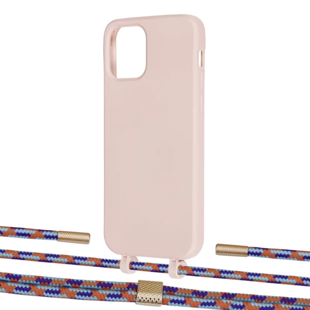 Чехол Upex Alter Eyelets for iPhone 12 | 12 Pro Crepe with Twine Blue Sunset and Fausset Gold (UP107655)