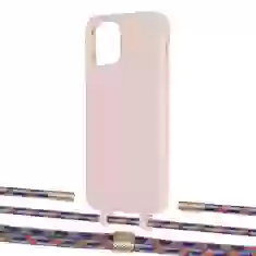 Чохол Upex Alter Eyelets for iPhone 12 | 12 Pro Crepe with Twine Blue Sunset and Fausset Gold (UP107655)