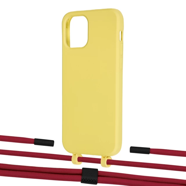 Чохол Upex Alter Eyelets for iPhone 12 | 12 Pro Daffodil with Twine Red and Fausset Matte Black (UP107663)