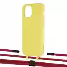 Чохол Upex Alter Eyelets for iPhone 12 | 12 Pro Daffodil with Twine Red and Fausset Matte Black (UP107663)