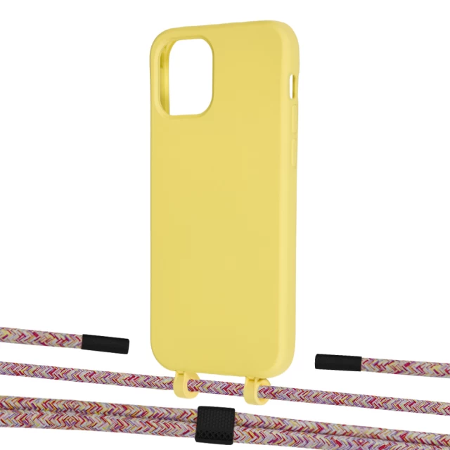 Чехол Upex Alter Eyelets for iPhone 12 | 12 Pro Daffodil with Twine Mulberry and Fausset Matte Black (UP107669)