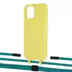 Чехол Upex Alter Eyelets for iPhone 12 | 12 Pro Daffodil with Twine Cyan and Fausset Matte Black (UP107670)