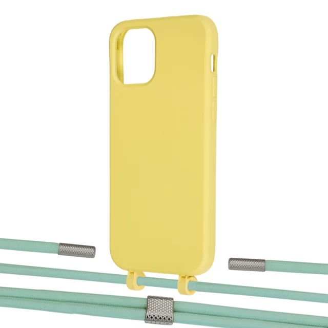 Чехол Upex Alter Eyelets for iPhone 12 | 12 Pro Daffodil with Twine Pistachio and Fausset Silver (UP107683)