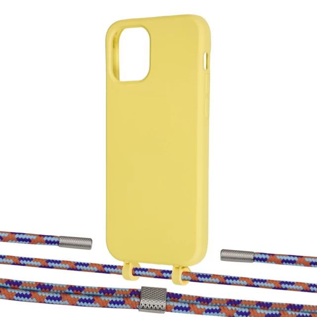 Чохол Upex Alter Eyelets for iPhone 12 | 12 Pro Daffodil with Twine Blue Sunset and Fausset Silver (UP107689)