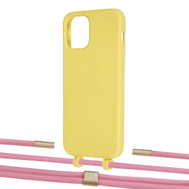 Чохол Upex Alter Eyelets for iPhone 12 | 12 Pro Daffodil with Twine Coral and Fausset Gold (UP107696)