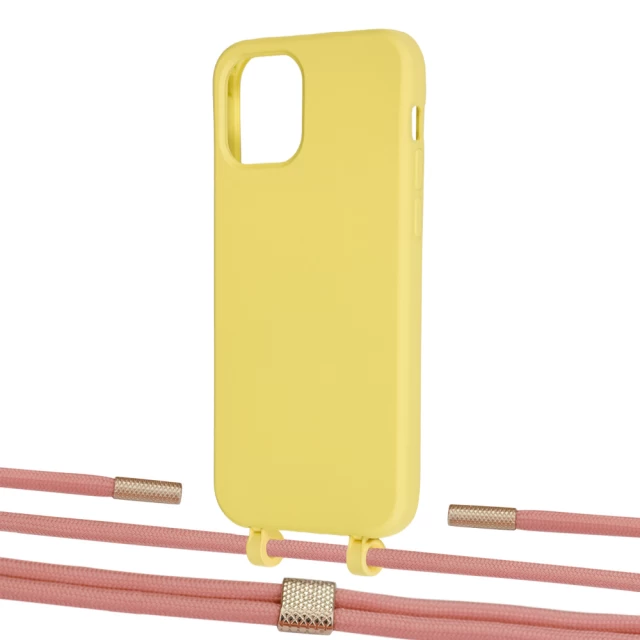 Чохол Upex Alter Eyelets for iPhone 12 | 12 Pro Daffodil with Twine Cantaloupe and Fausset Gold (UP107698)