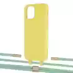 Чехол Upex Alter Eyelets for iPhone 12 | 12 Pro Daffodil with Twine Pistachio and Fausset Gold (UP107700)