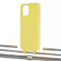 Чехол Upex Alter Eyelets for iPhone 12 | 12 Pro Daffodil with Twine Gray and Fausset Gold (UP107701)