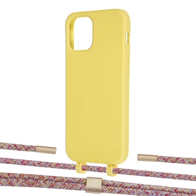 Чехол Upex Alter Eyelets for iPhone 12 | 12 Pro Daffodil with Twine Mulberry and Fausset Gold (UP107703)