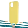 Чехол Upex Alter Eyelets for iPhone 12 | 12 Pro Daffodil with Twine Cyan and Fausset Gold (UP107704)