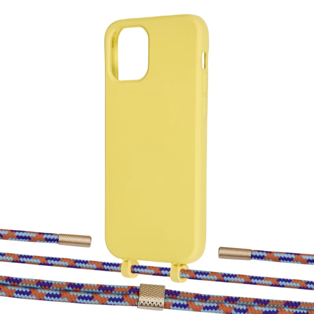 Чехол Upex Alter Eyelets for iPhone 12 | 12 Pro Daffodil with Twine Blue Sunset and Fausset Gold (UP107706)