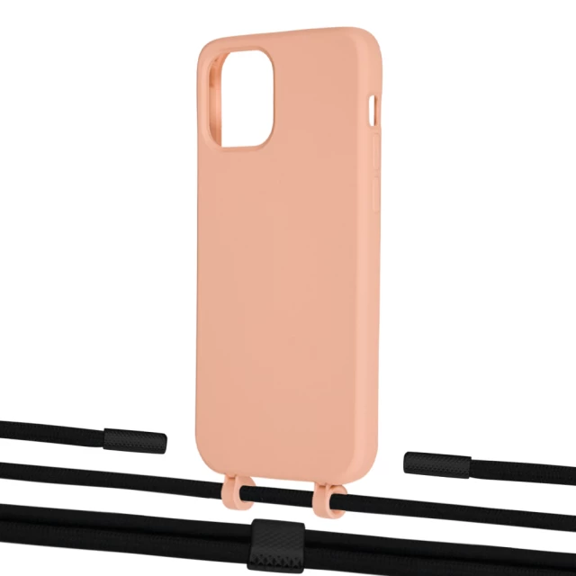 Чехол Upex Alter Eyelets for iPhone 12 | 12 Pro Tangerine with Twine Black  and Fausset Matte Black (UP107710)