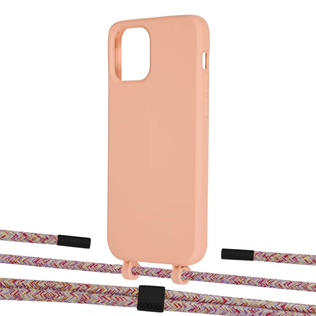 Чехол Upex Alter Eyelets for iPhone 12 | 12 Pro Tangerine with Twine Mulberry and Fausset Matte Black (UP107720)