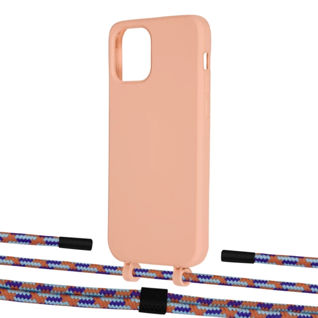 Чехол Upex Alter Eyelets for iPhone 12 | 12 Pro Tangerine with Twine Blue Sunset and Fausset Matte Black (UP107723)