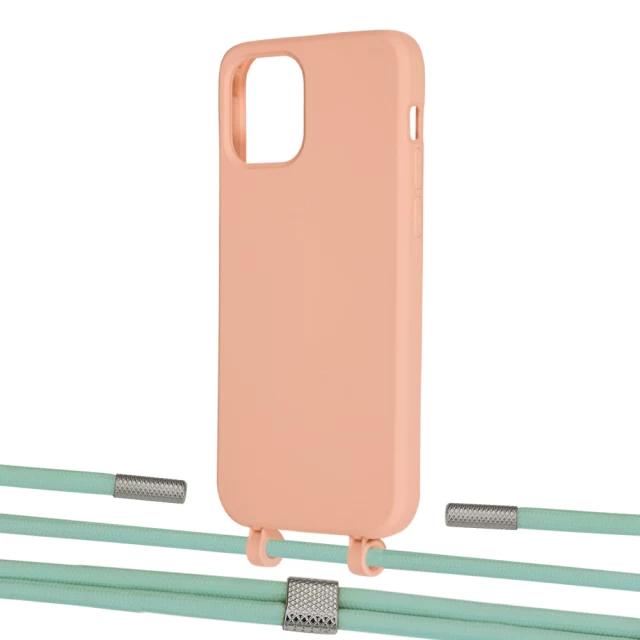 Чехол Upex Alter Eyelets for iPhone 12 | 12 Pro Tangerine with Twine Pistachio and Fausset Silver (UP107734)