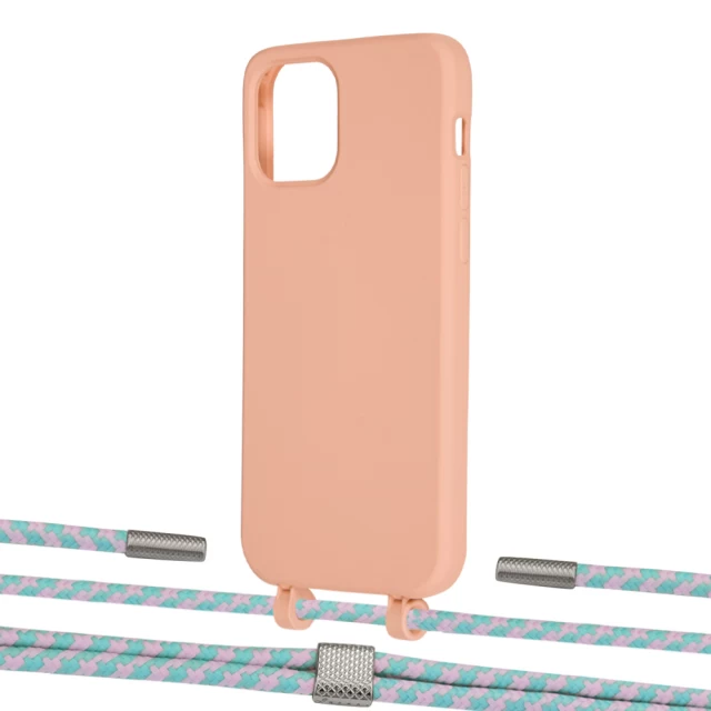 Чохол Upex Alter Eyelets for iPhone 12 | 12 Pro Tangerine with Twine Turquoise and Fausset Silver (UP107741)