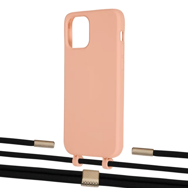Чехол Upex Alter Eyelets for iPhone 12 | 12 Pro Tangerine with Twine Black  and Fausset Gold (UP107744)