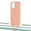 Чехол Upex Alter Eyelets for iPhone 12 | 12 Pro Tangerine with Twine Pistachio and Fausset Gold (UP107751)