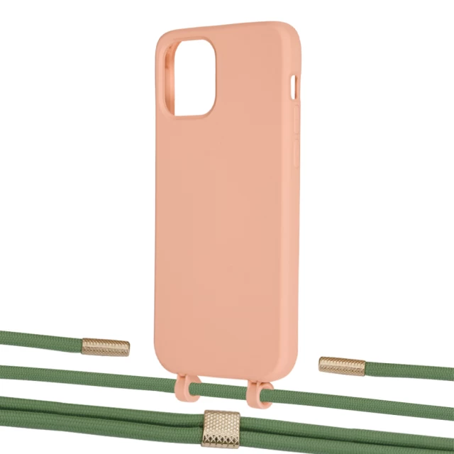 Чехол Upex Alter Eyelets for iPhone 12 | 12 Pro Tangerine with Twine Mint and Fausset Gold (UP107753)