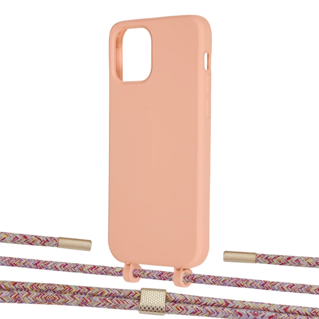 Чохол Upex Alter Eyelets for iPhone 12 | 12 Pro Tangerine with Twine Mulberry and Fausset Gold (UP107754)