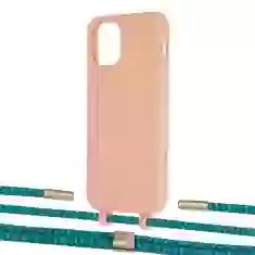 Чехол Upex Alter Eyelets for iPhone 12 | 12 Pro Tangerine with Twine Cyan and Fausset Gold (UP107755)