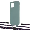 Чехол Upex Alter Eyelets for iPhone 12 | 12 Pro Basil with Twine Blue Marine and Fausset Matte Black (UP107776)