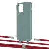Чехол Upex Alter Eyelets for iPhone 12 | 12 Pro Basil with Twine Red and Fausset Silver (UP107782)