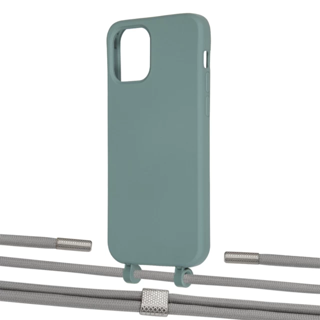 Чохол Upex Alter Eyelets for iPhone 12 | 12 Pro Basil with Twine Gray and Fausset Silver (UP107786)