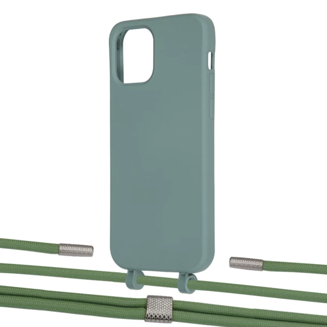 Чохол Upex Alter Eyelets for iPhone 12 | 12 Pro Basil with Twine Mint and Fausset Silver (UP107787)