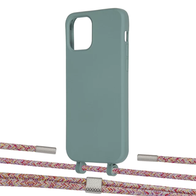 Чохол Upex Alter Eyelets for iPhone 12 | 12 Pro Basil with Twine Mulberry and Fausset Silver (UP107788)