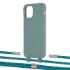 Чохол Upex Alter Eyelets for iPhone 12 | 12 Pro Basil with Twine Cyan and Fausset Silver (UP107789)