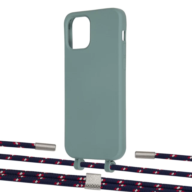 Чохол Upex Alter Eyelets for iPhone 12 | 12 Pro Basil with Twine Blue Marine and Fausset Silver (UP107793)