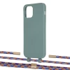 Чехол Upex Alter Eyelets for iPhone 12 | 12 Pro Basil with Twine Blue Sunset and Fausset Gold (UP107808)