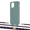 Чехол Upex Alter Eyelets for iPhone 12 | 12 Pro Basil with Twine Blue Marine and Fausset Gold (UP107810)