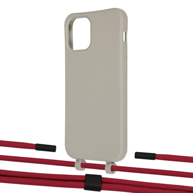 Чохол Upex Alter Eyelets for iPhone 12 | 12 Pro Anchor with Twine Red and Fausset Matte Black (UP107816)