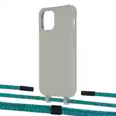 Чохол Upex Alter Eyelets for iPhone 12 | 12 Pro Anchor with Twine Cyan and Fausset Matte Black (UP107823)